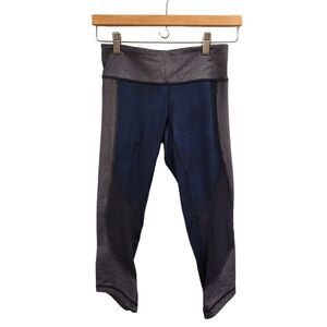 Lululemon Wunder Under Sashiko Denim Blue Cropped Leggings Limited Edition 4